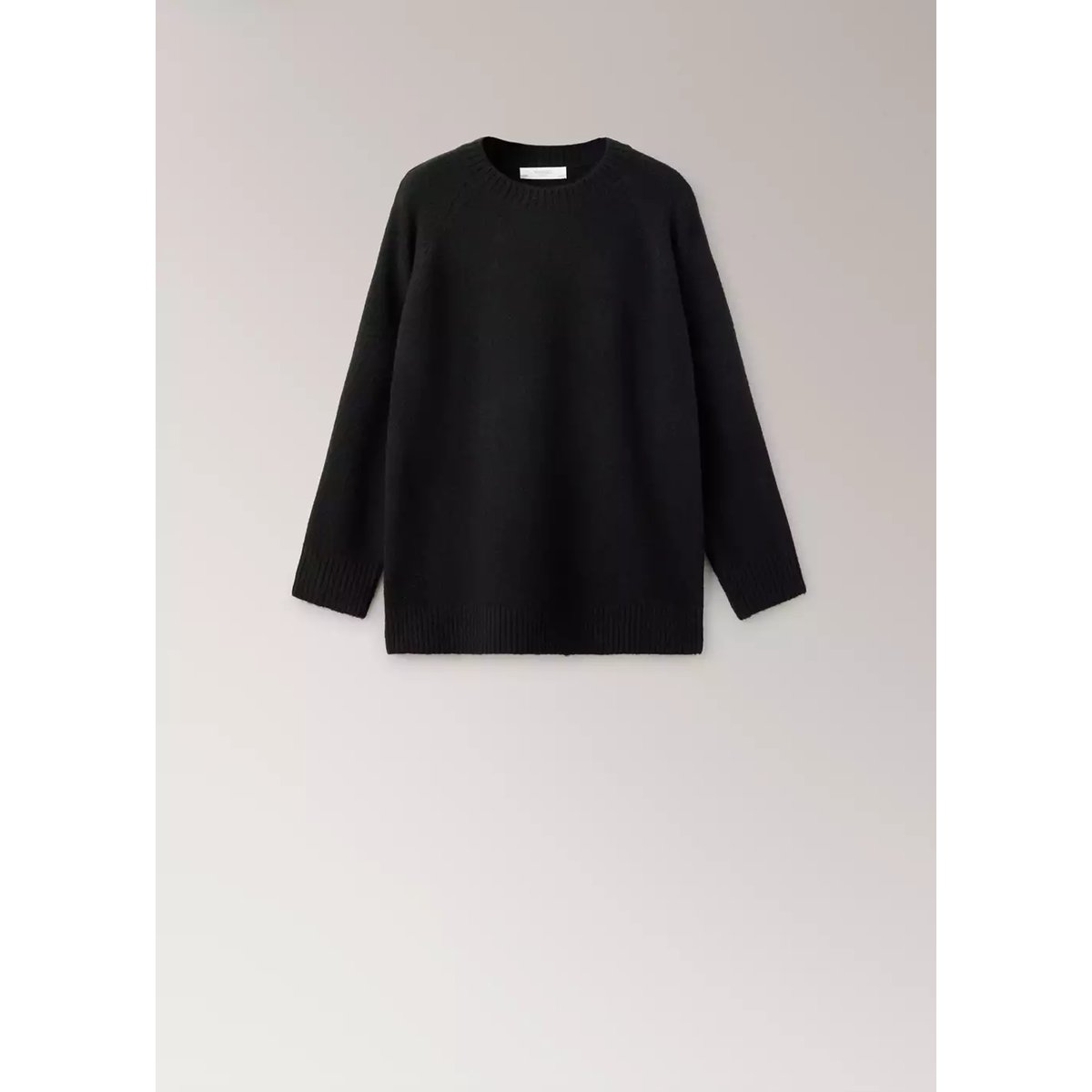 Pull de pyjama en maille à col rond noir, MANGO
