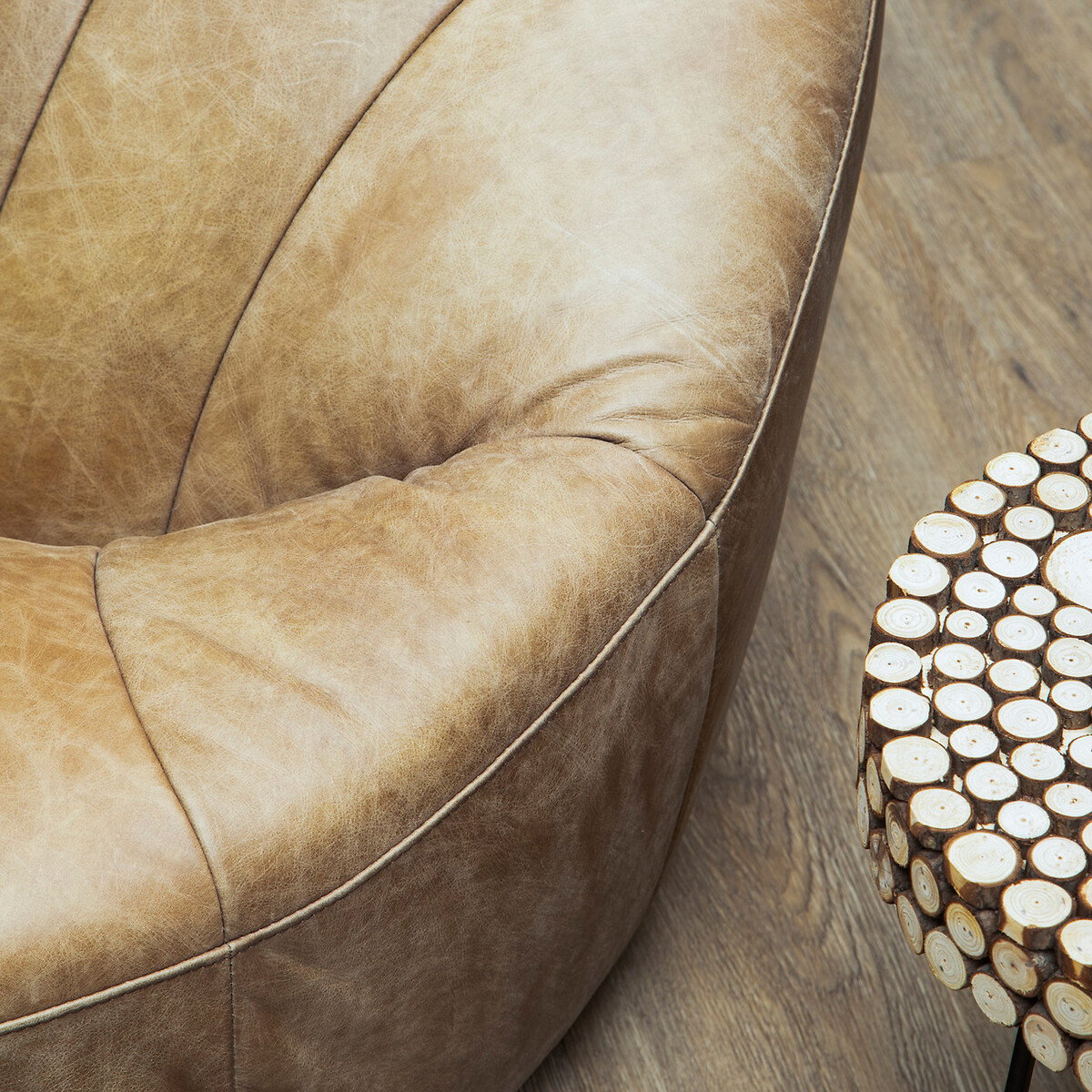 Midcentury Vintage Leather Lounge Chair brown , SO'HOME