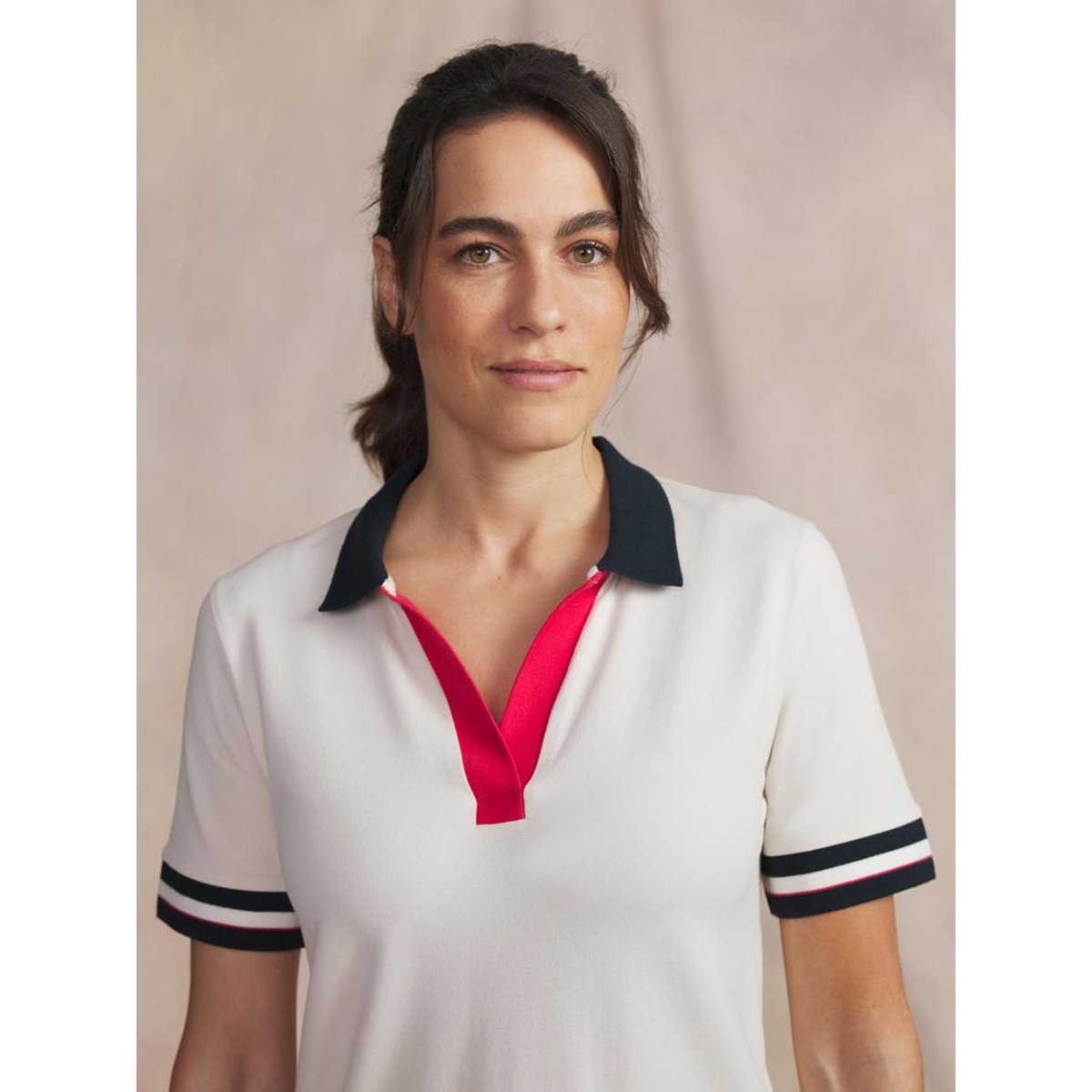 Polo manches courtes MAGGYPOL craie, TBS