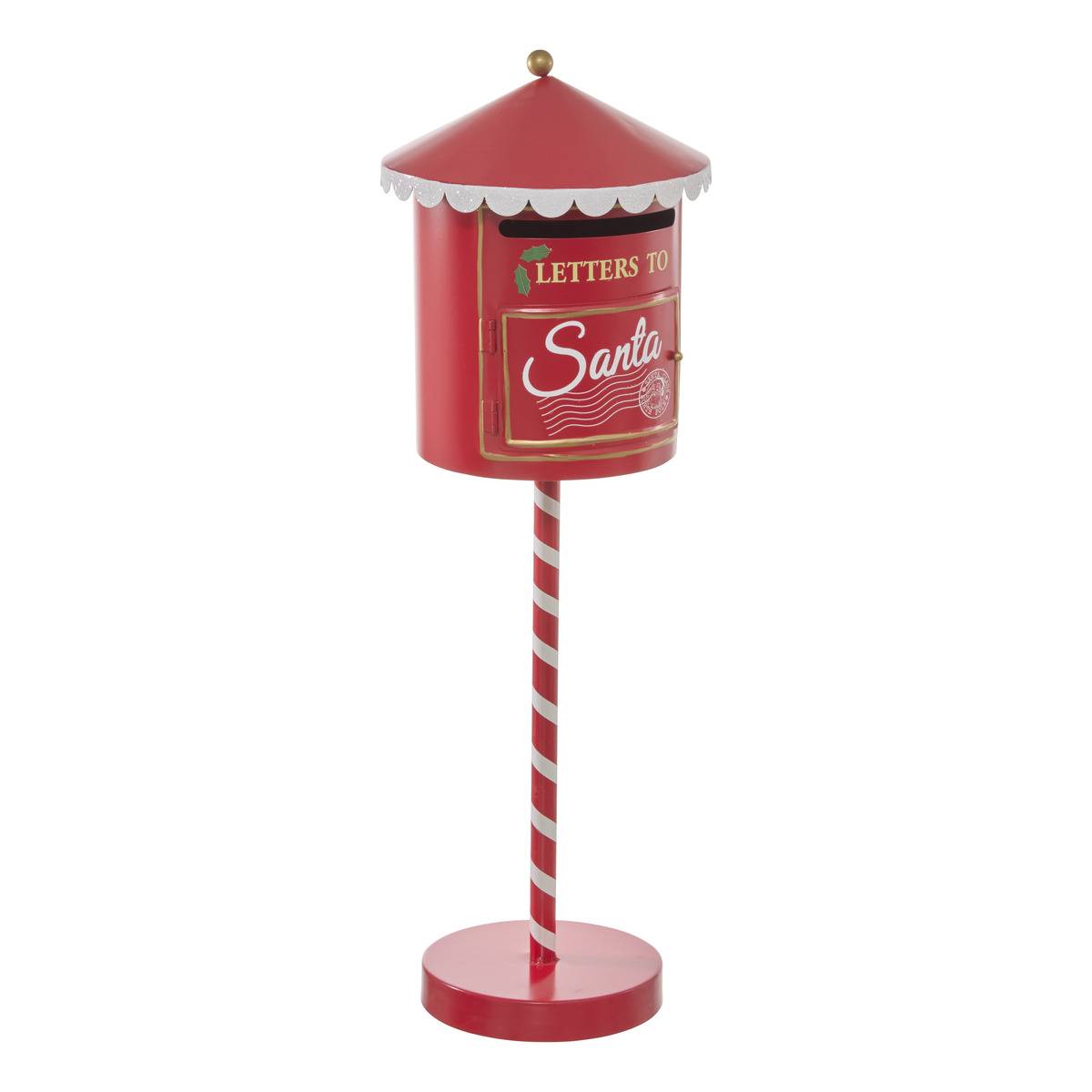 Boîte aux lettres de Noël en métal rouge H. 59 cm rouge, FEERIC LIGHTS & CHRISTMAS