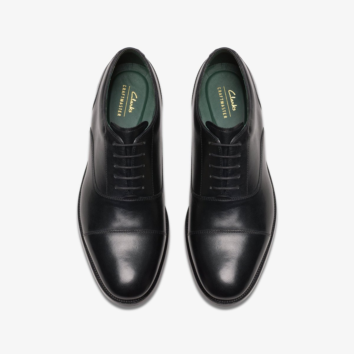 Derbies richelieus Cuir CRAFT JAMES CAP noir, CLARKS
