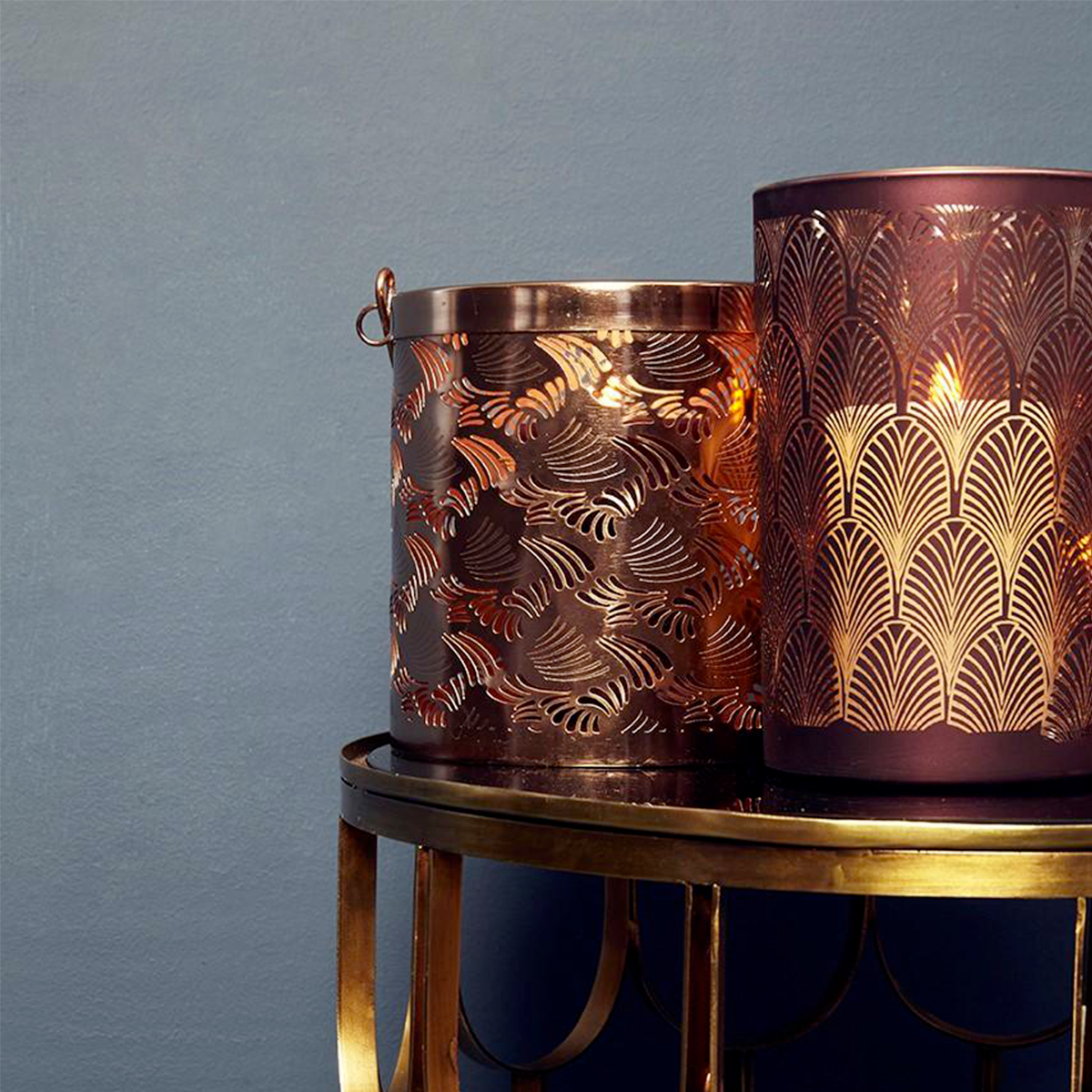 Porte-bougie décoratif en verre H7 bordeaux, SIA DECO