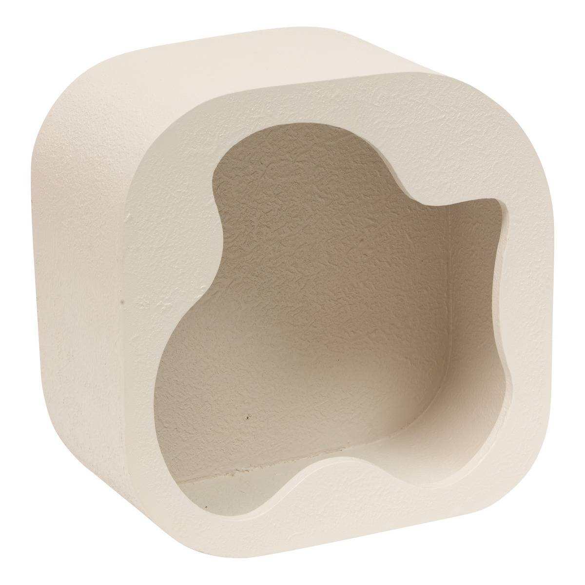 Étagère murale forme organique en bois EVY blanc, ATMOSPHERA