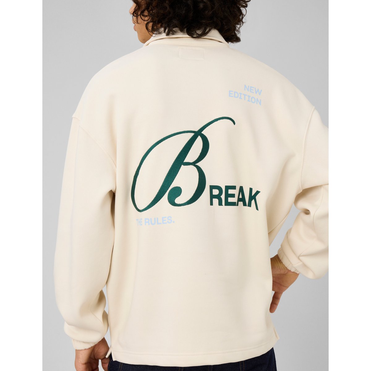 Sweat col polo naturel, BZB