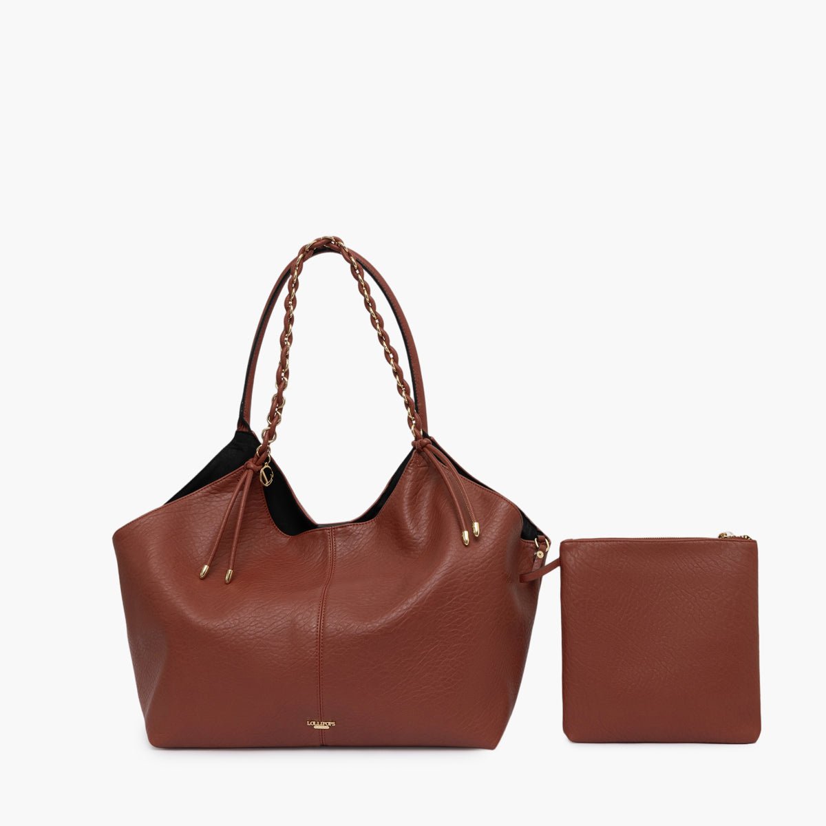 Grand sac shopper Traicy doré,brique, LOLLIPOPS