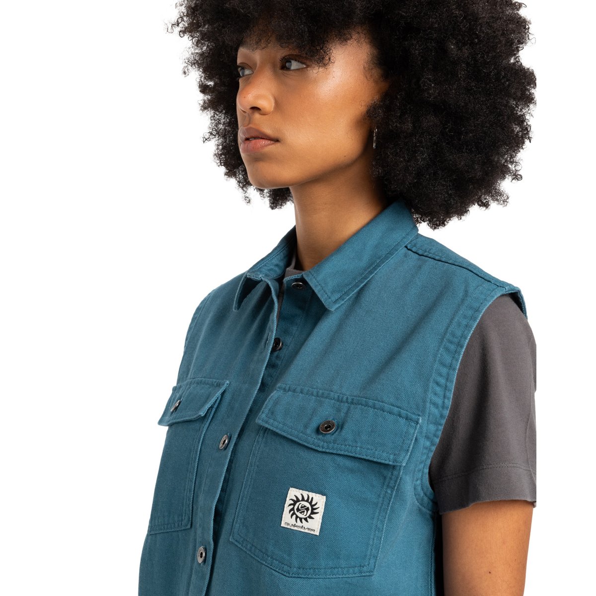 Chemise à manches courtes JOLK bleu real teal, QUIKSILVER