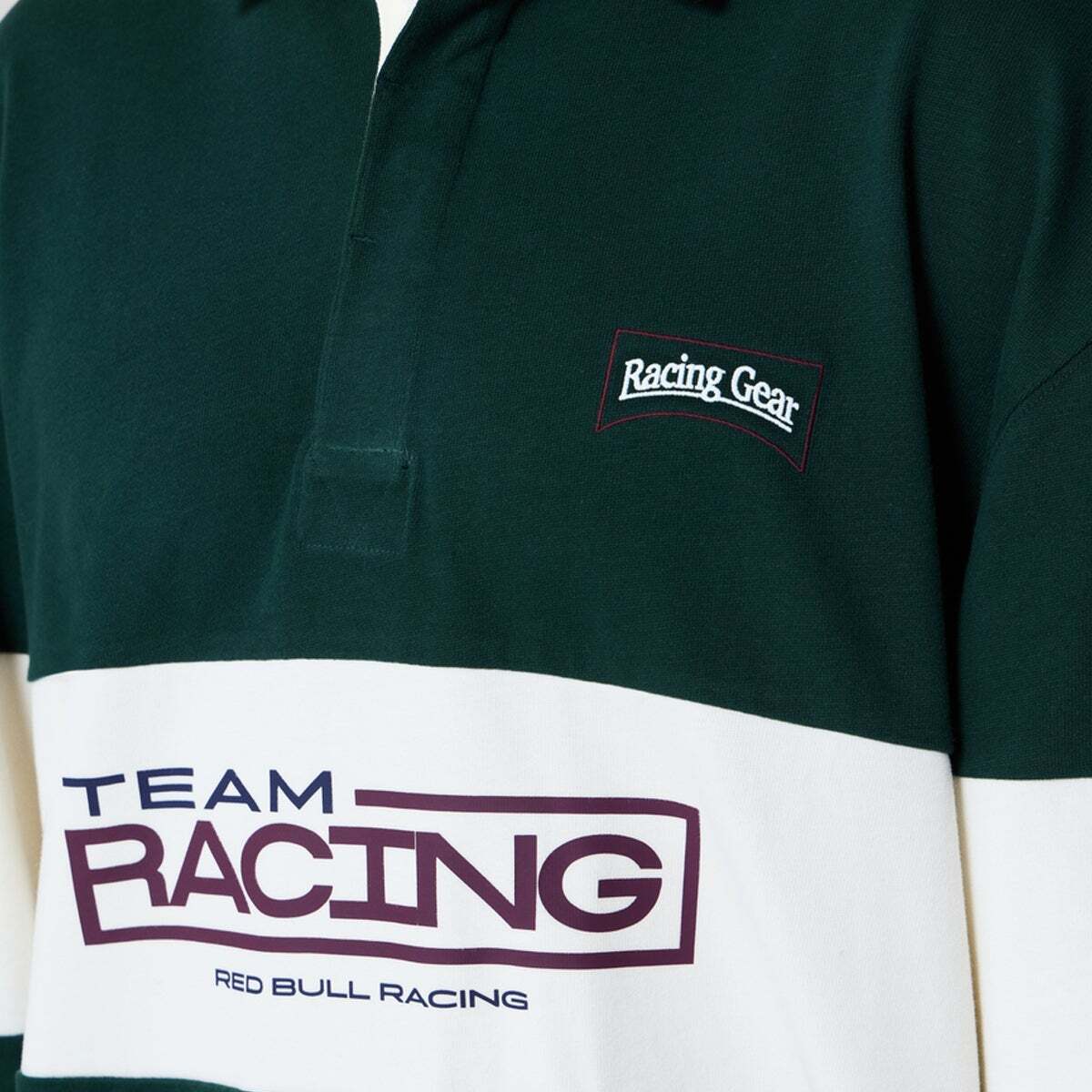 Red Bull Racing Polo Rugby Manches Longues Coupe Loose vert foncé, PEPE JEANS