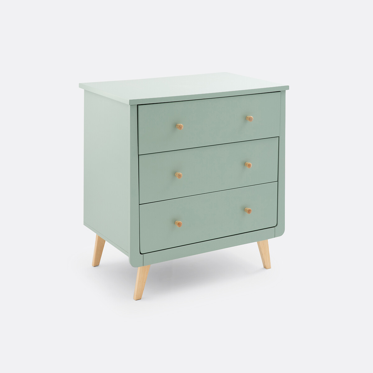 Cómoda, muda-fraldas, 3 gavetas, WILLOX verde-acinzentado, LA REDOUTE INTERIEURS