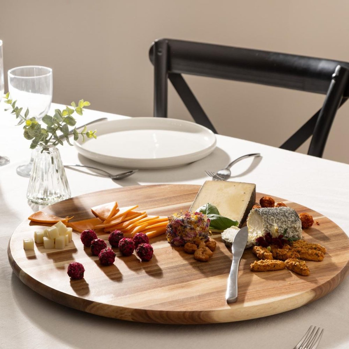 Plateau tournant 29 cm en acacia marron, T ET G WOODWARE