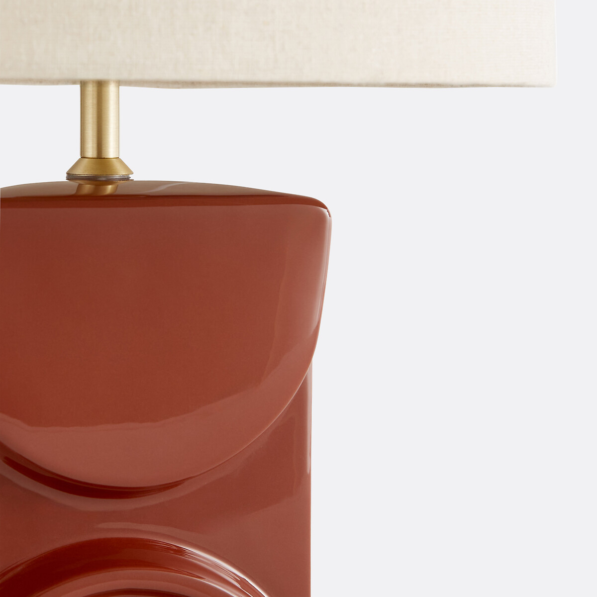 Lampada da tavolo ceramica e lino, Topia marrone, LA REDOUTE INTERIEURS