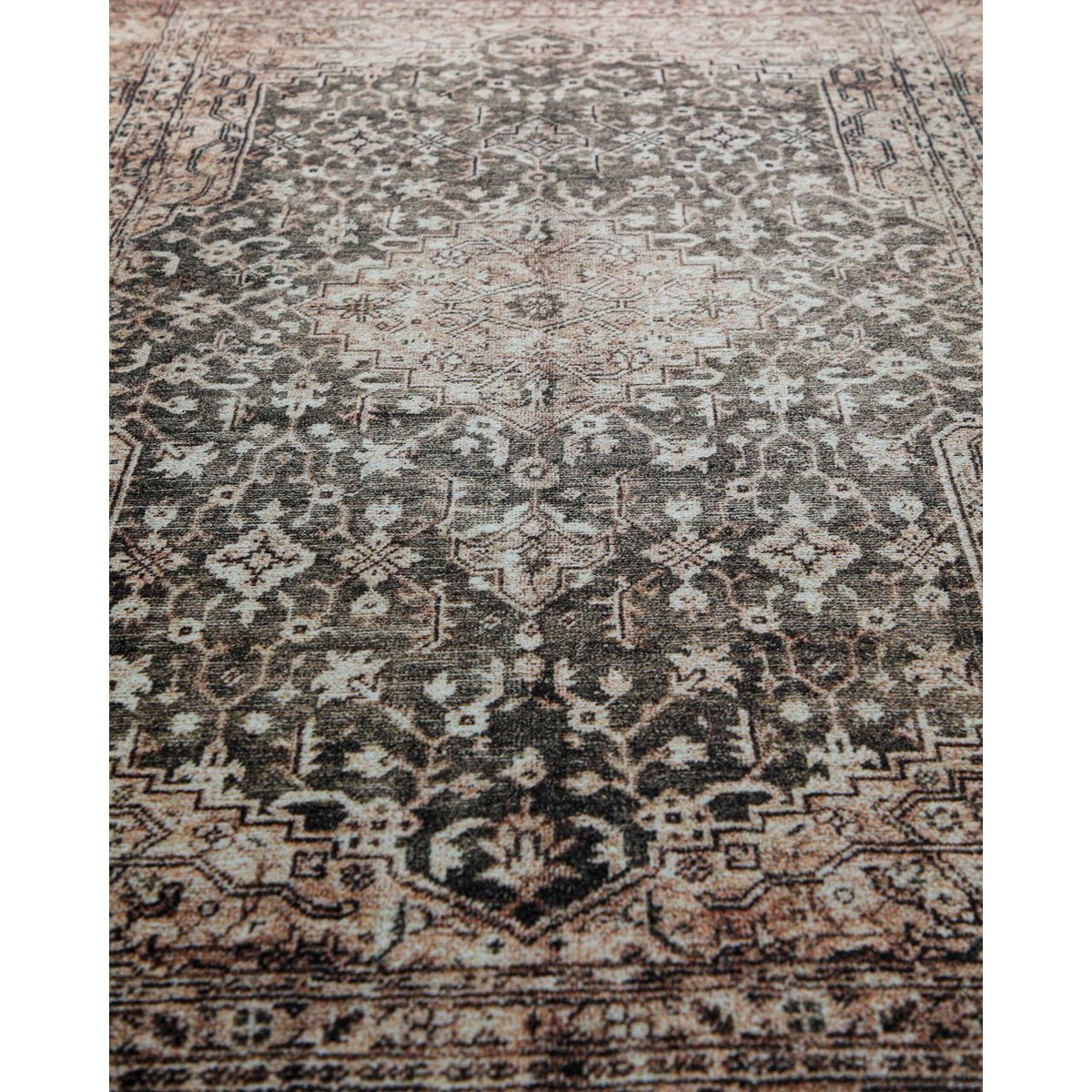 Tapis de bain WECONhome Ralph, design vintage oriental, dos TPE antidérapant, lavable 30 °C, OEKO-TEX® certifié (55 x 65 cm, beige gris) , Ralph beige gris, WECON HOME