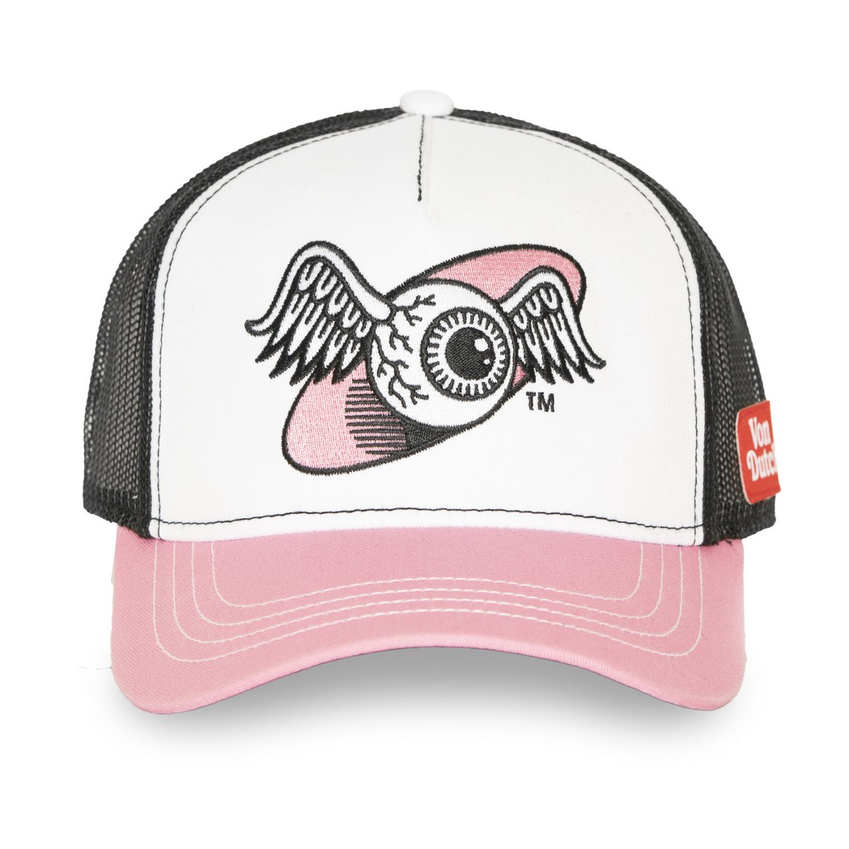 Casquette trucker Eye blanc/rose/noir, VON DUTCH