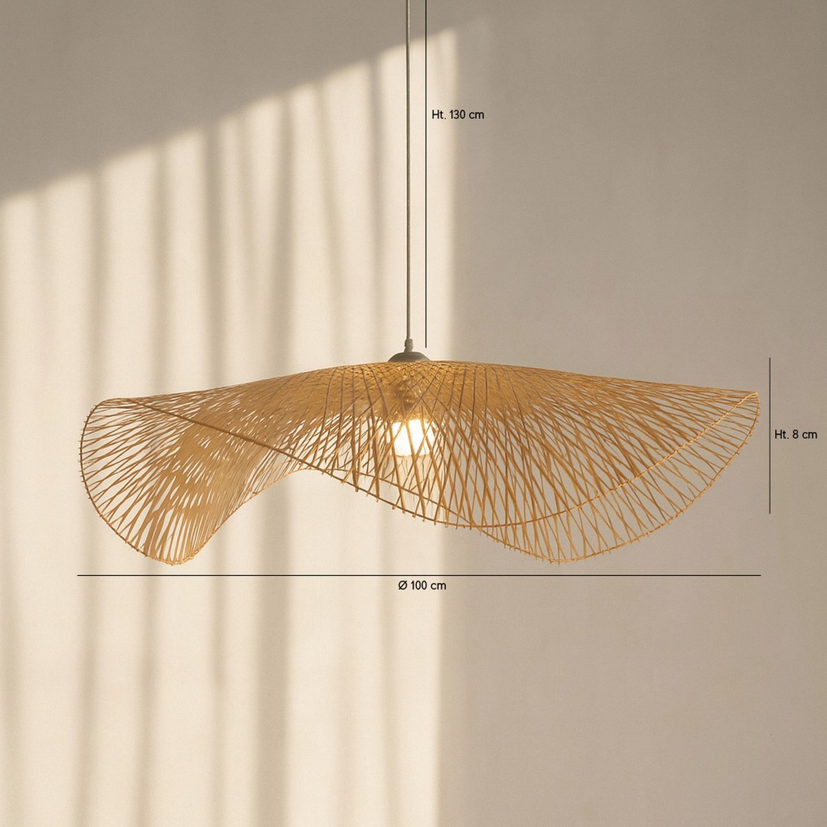 Suspension en bambou tressé, CARAVELLE naturel, NOW'S HOME