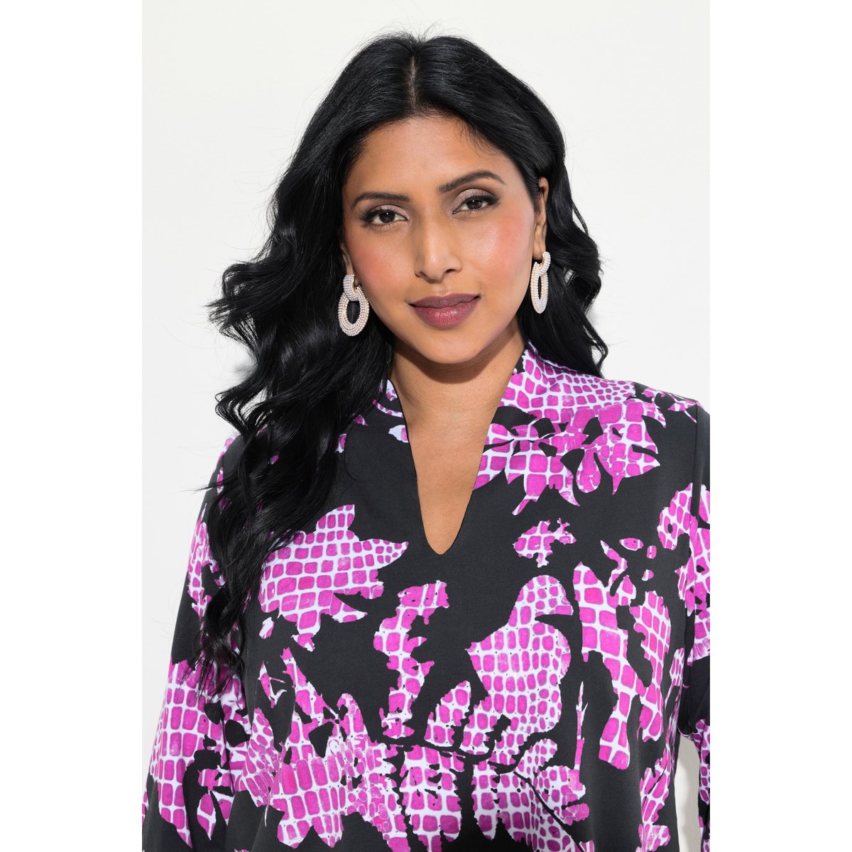 T-shirt en coton Pima noir, ULLA POPKEN