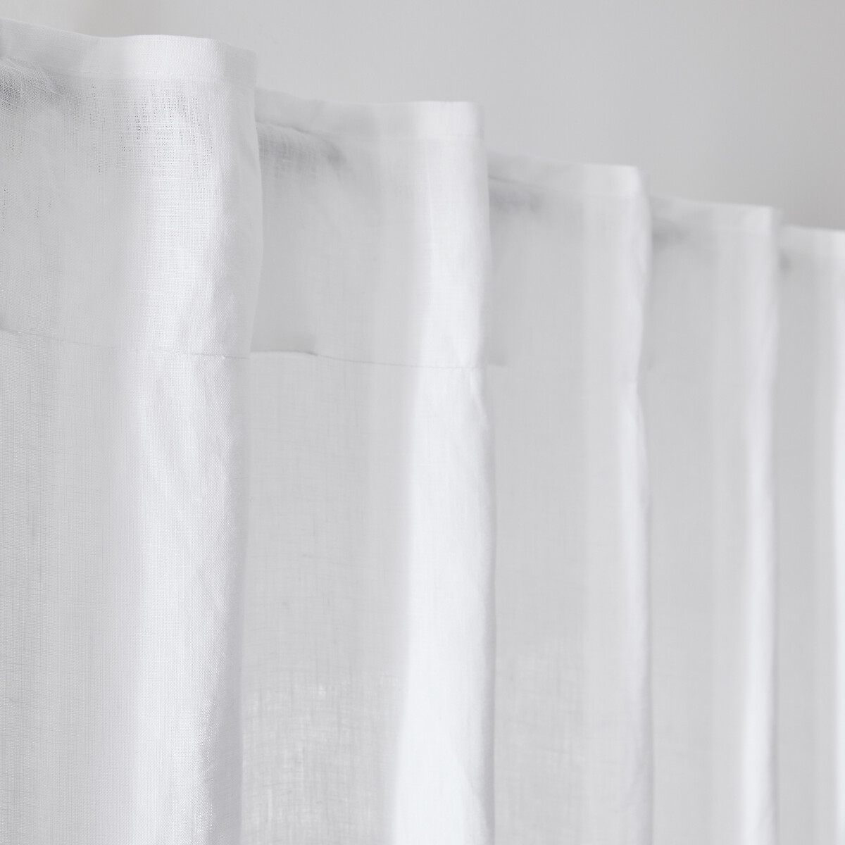Rideau radiateur lin lavé pattes cachées, Onega blanc, LA REDOUTE INTERIEURS