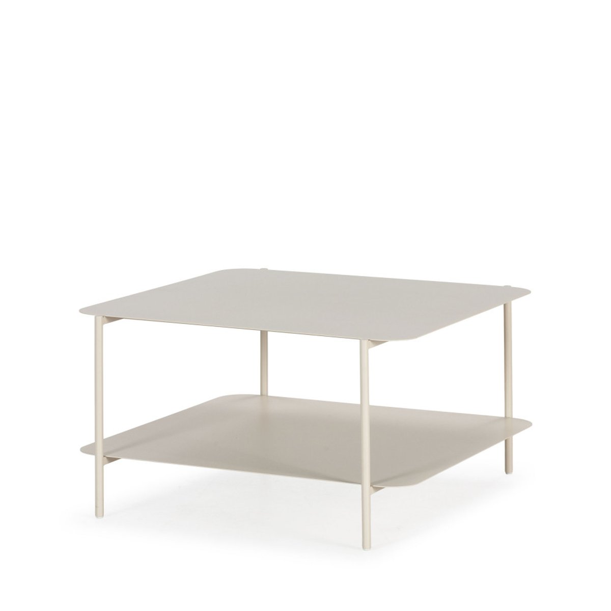 Table basse en métal à double plateau- JUDITH beige, DRAWER