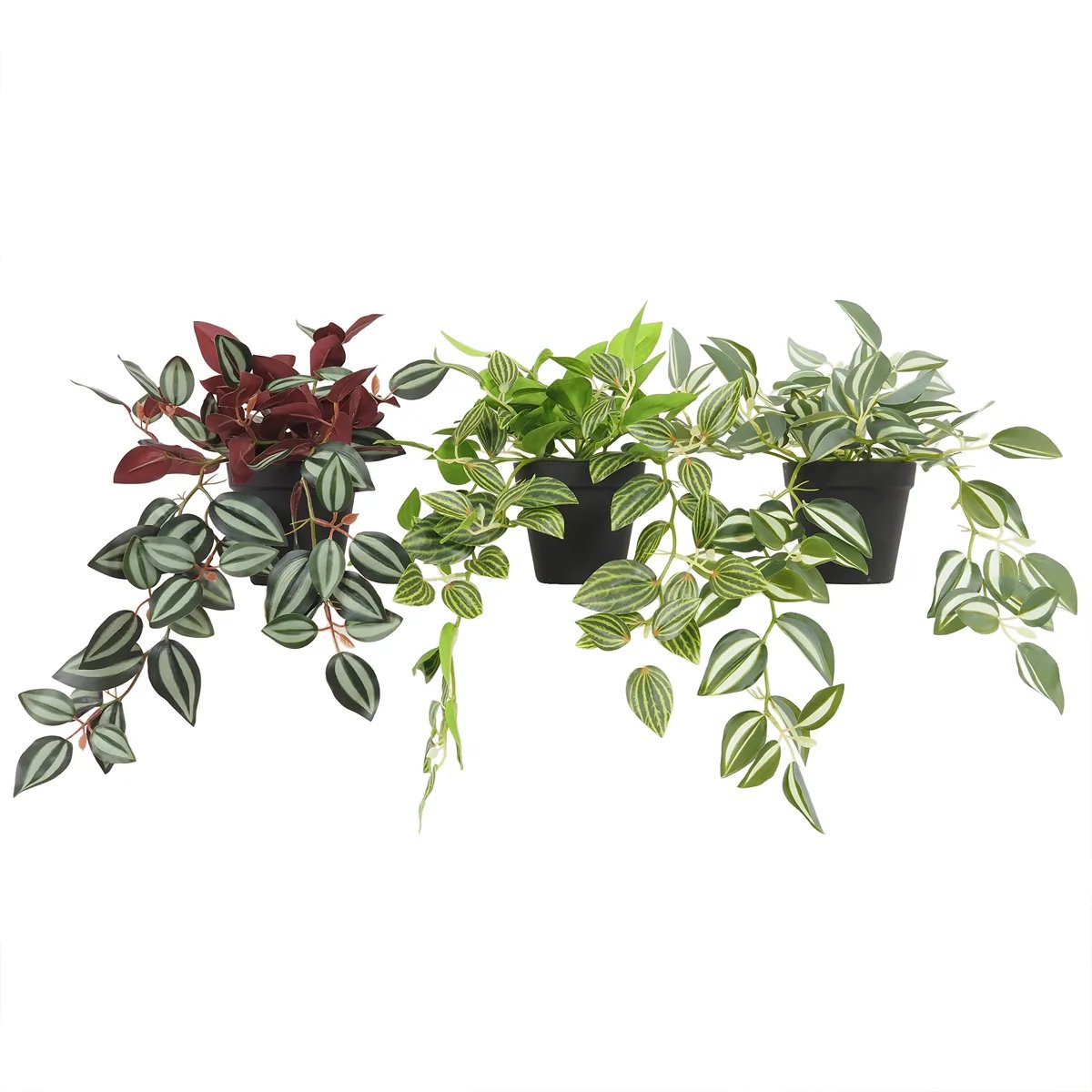 Plante verte artificielle tombante 50cm lot de 3 vert, LIGNE DECO