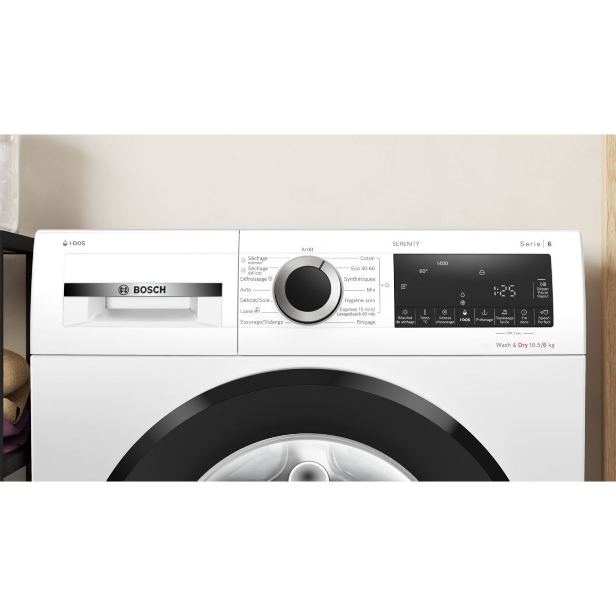 Lave linge séchant hublot WNG254ASFR Série 6 couleur unique, BOSCH