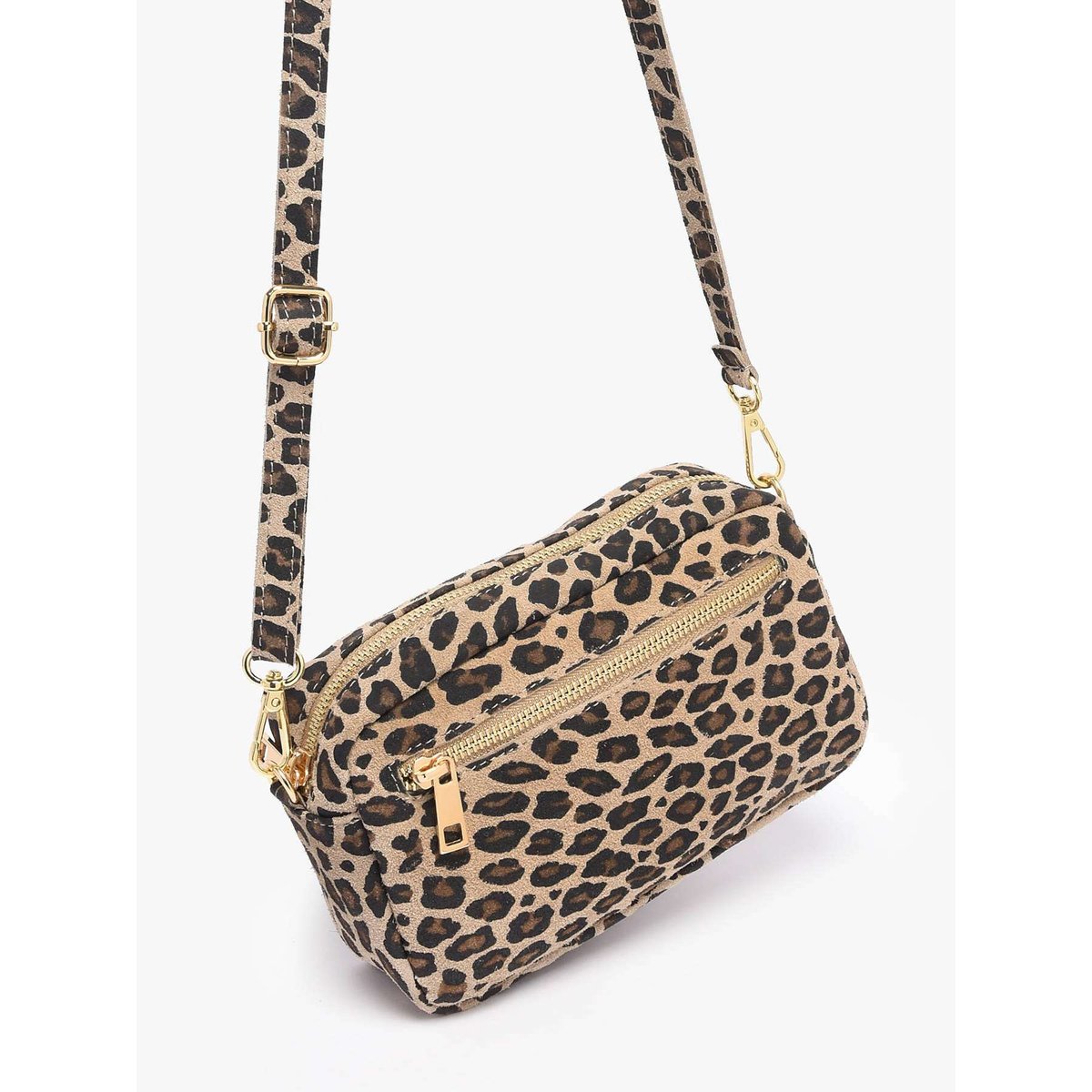 Sac bandoulière Velvet leopardo cuir larice p, MILANO