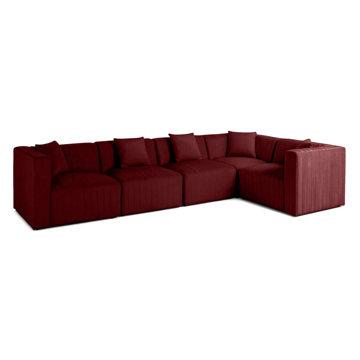 Canapé d'Angle réversible 6 places - NOVA rouge, BEST MOBILIER
