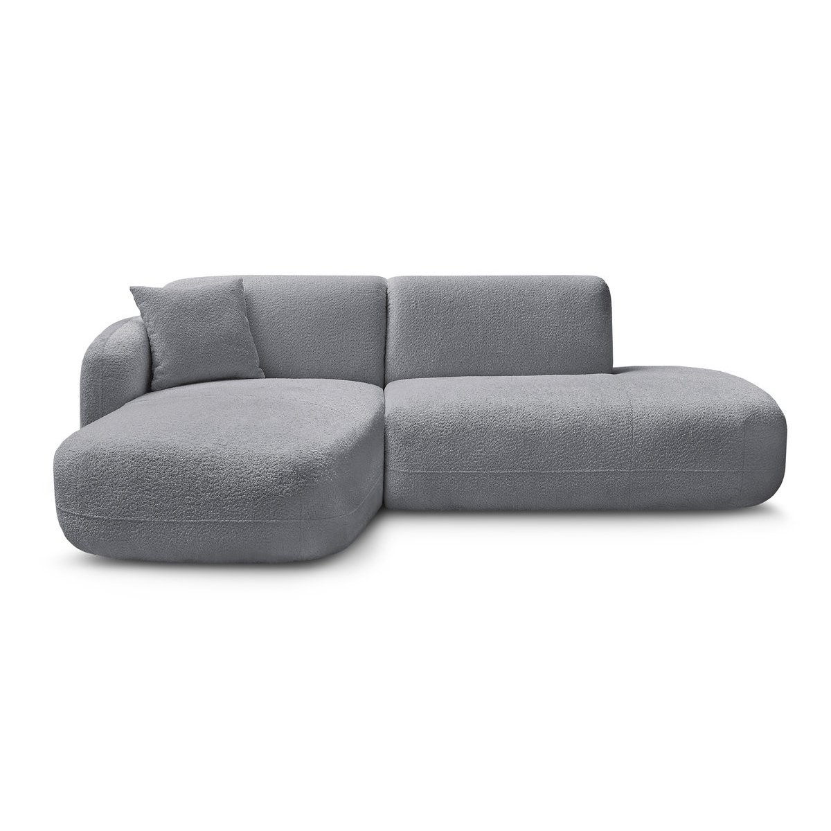 Canapé modulable 3 places en tissu chenille, ANDA gris, BOBOCHIC