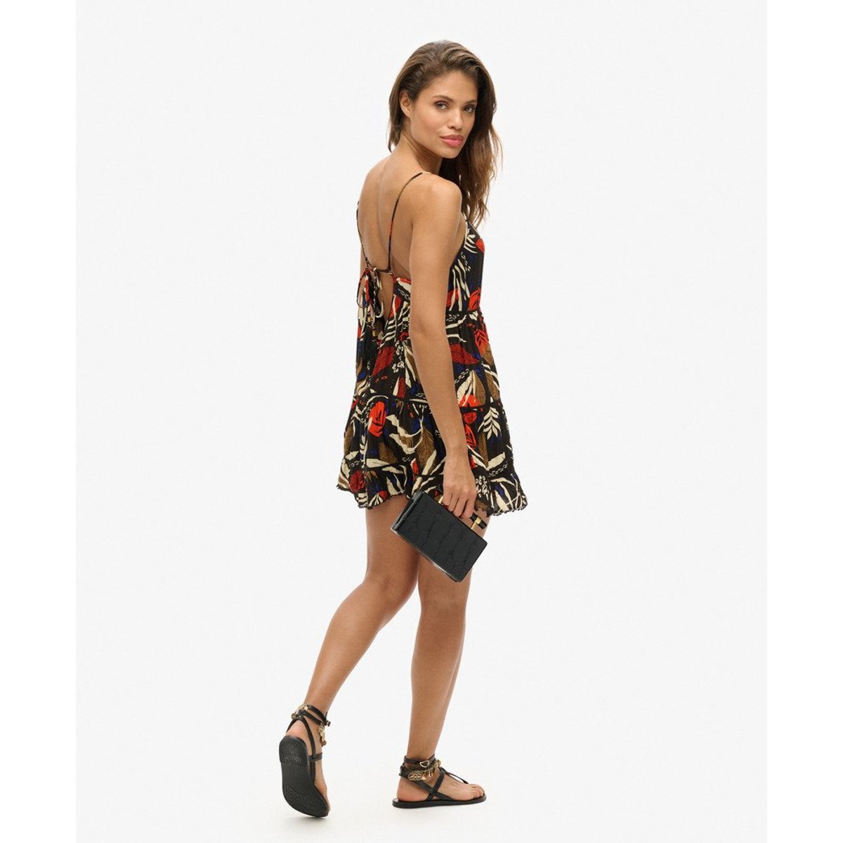 Robe courte caraco de plage imprimé « i see you », SUPERDRY