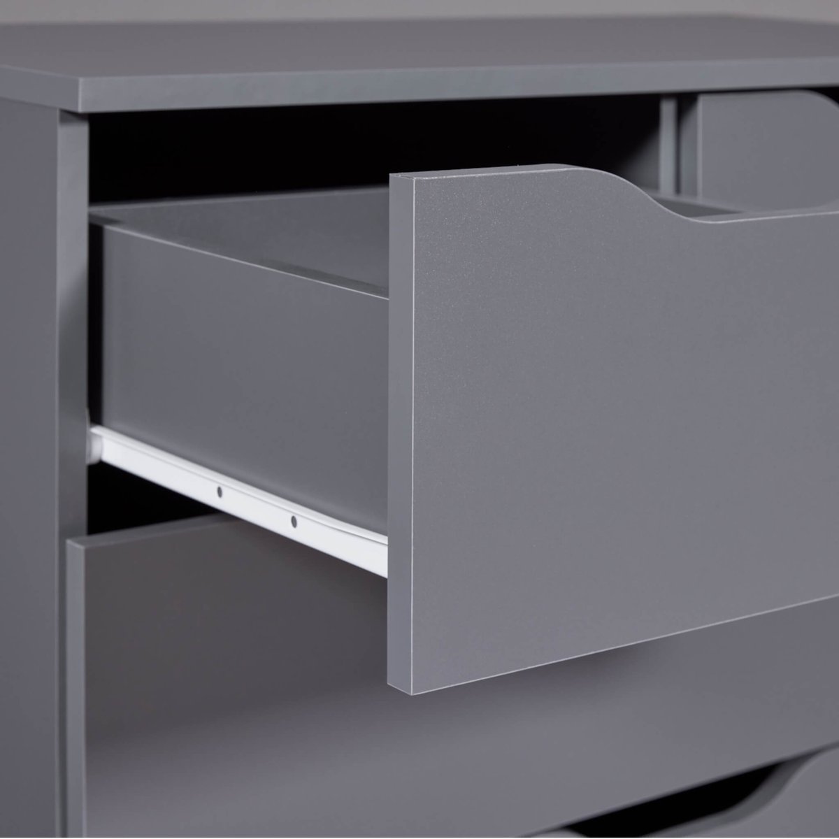 Commode 6 rangements en bois anthracite, TERRE DE NUIT