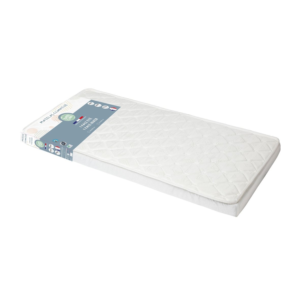 Matelas bébé 70 x 140 cm - Blanc blanc, BABYCALIN