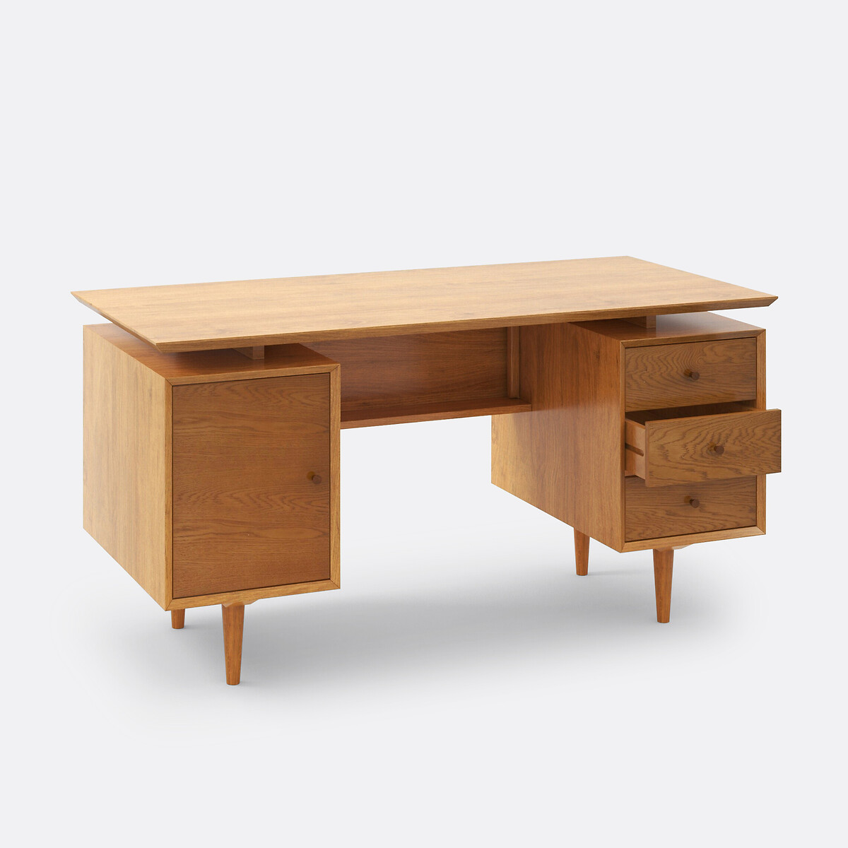 Bureau vintage double caisson, Quilda chêne, LA REDOUTE INTERIEURS