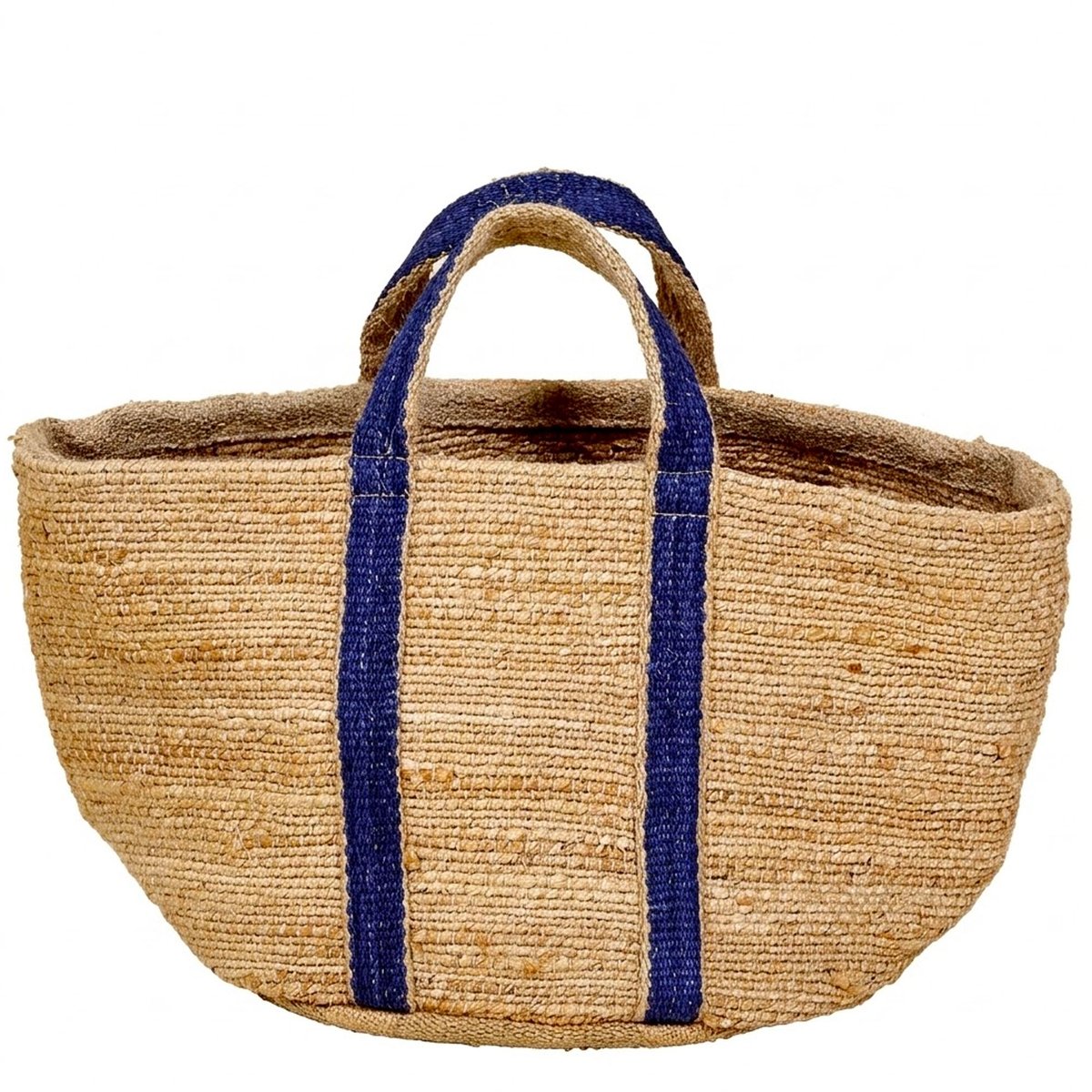 Panier de course en jute tressé avec anse bleu 40x35x30cm bleu, WADIGA