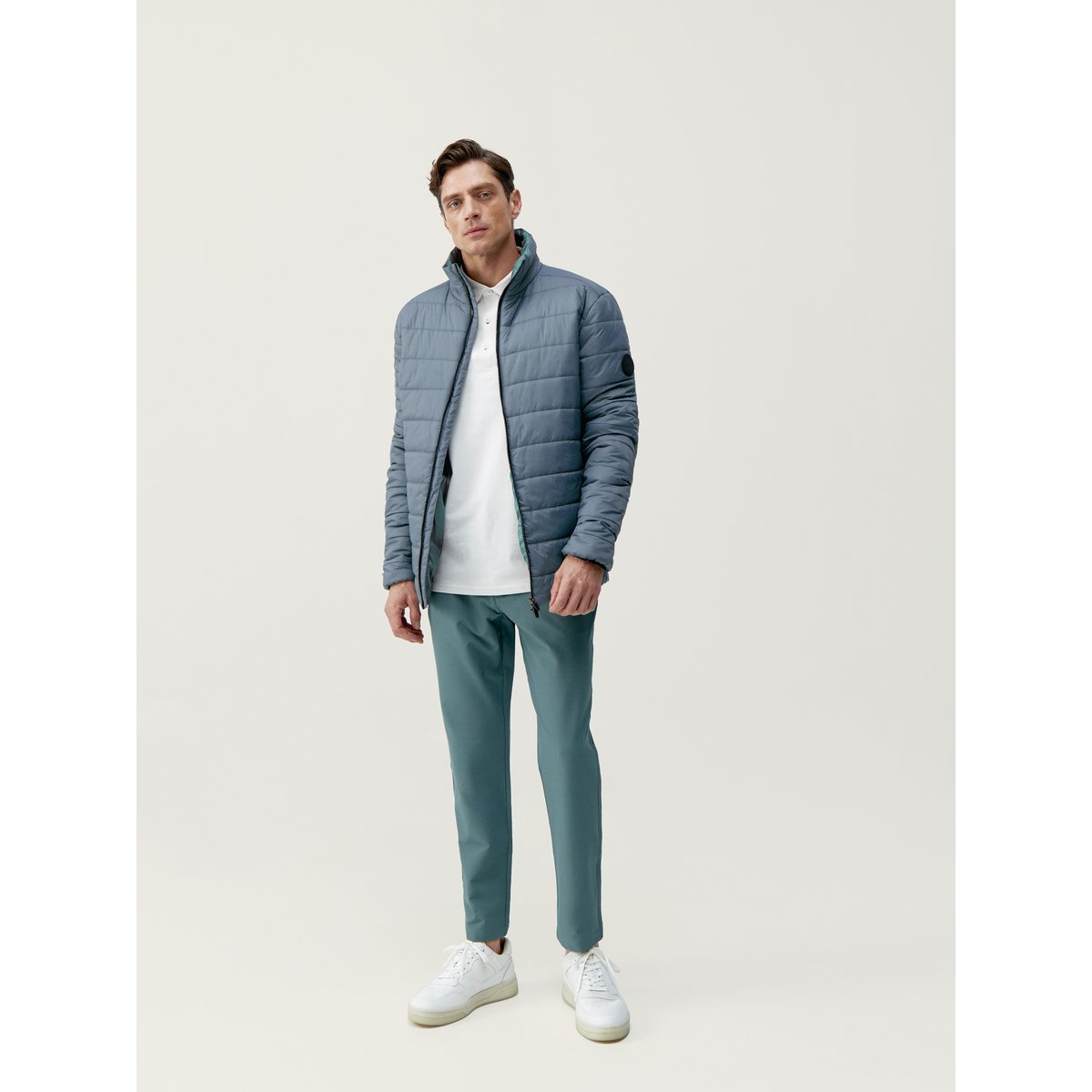 Veste de sport zippée Performance Athleisure THAMES gris foncé, BORN