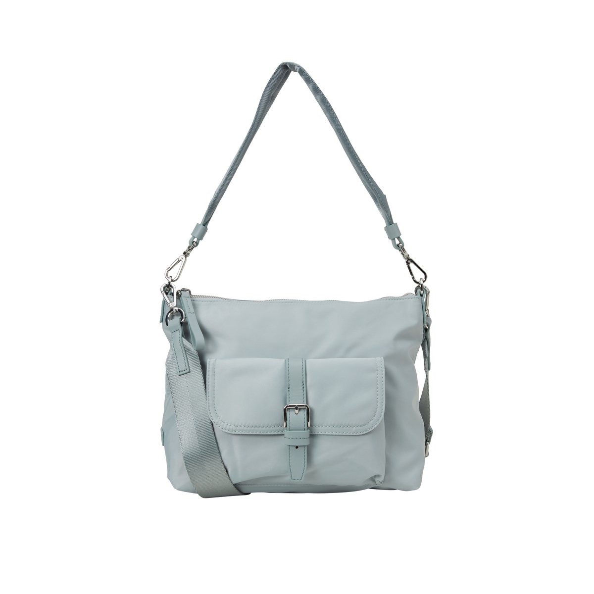 Sac Hobo modèle Caren en matériau recyclé hydrofuge bleu clair, MARC O'POLO