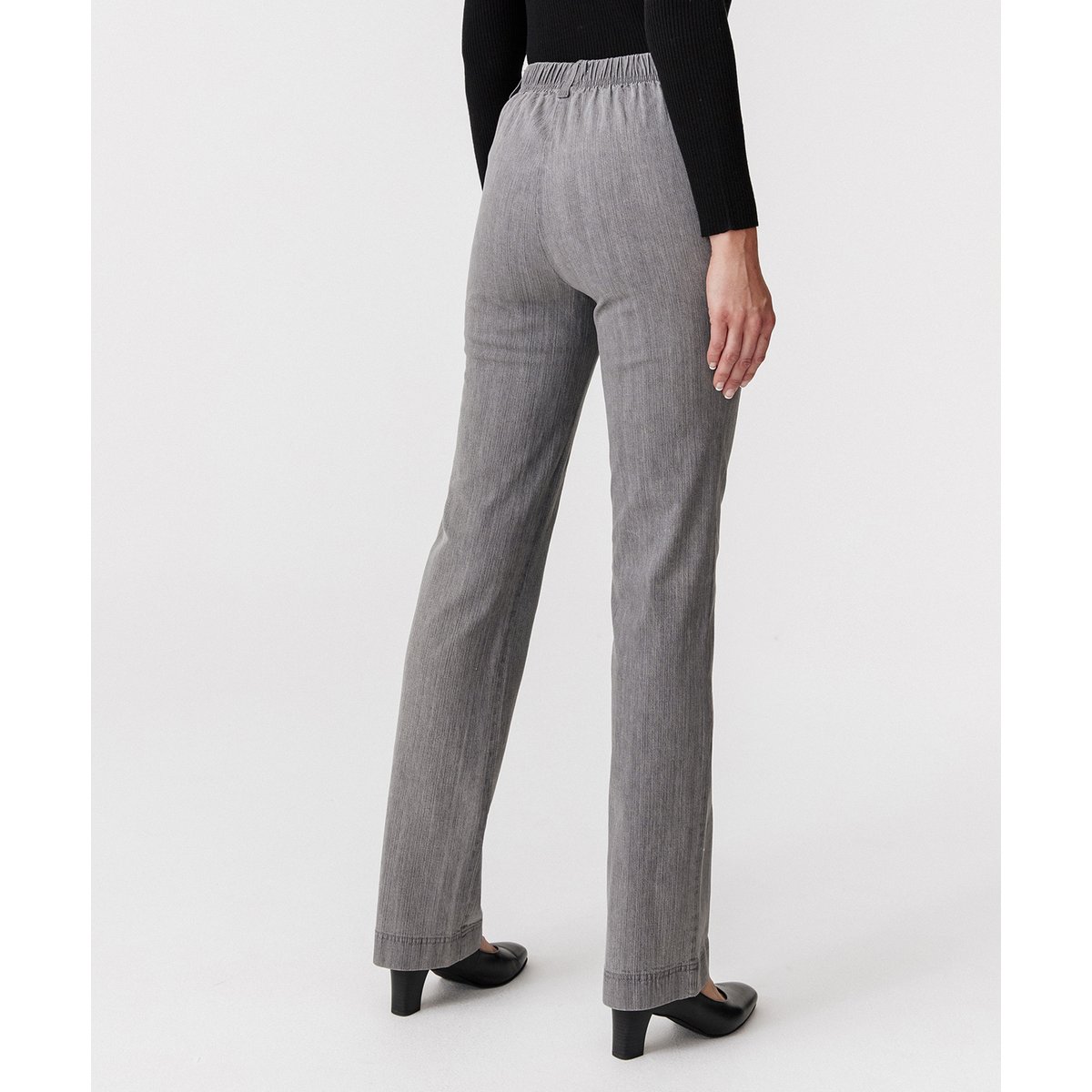 Jean effet ventre plat extensible - Petite gris, DAMART