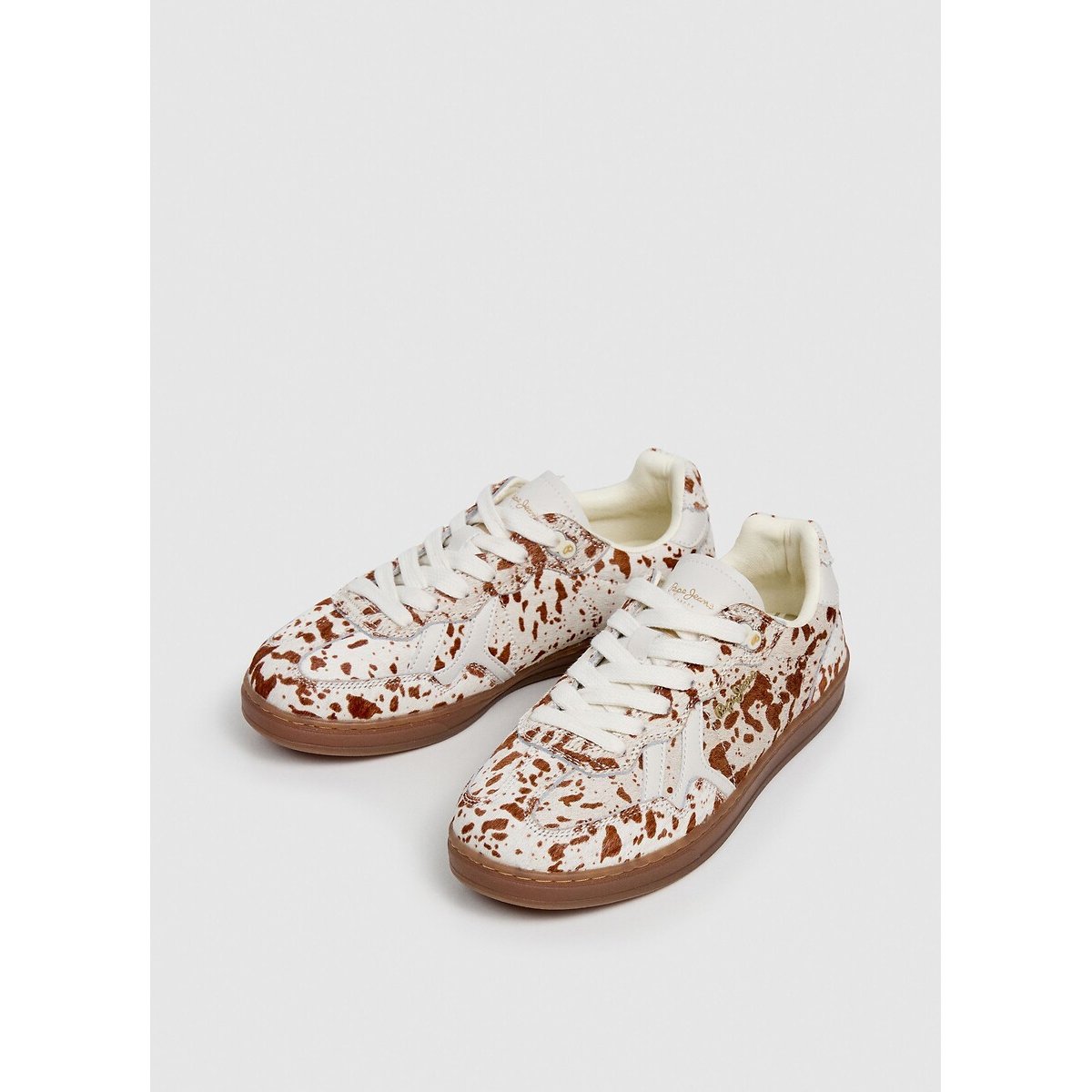 Baskets, imprimé vache, BALL ANIMAL imprimé beige, PEPE JEANS