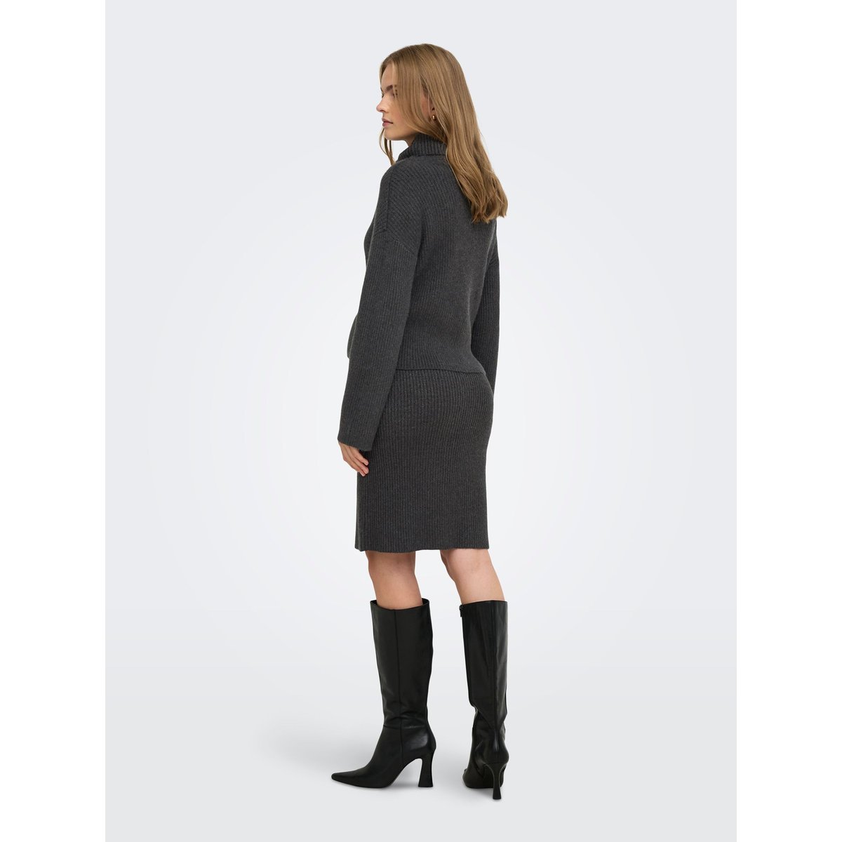 Jupe En Maille dark grey melange, ONLY
