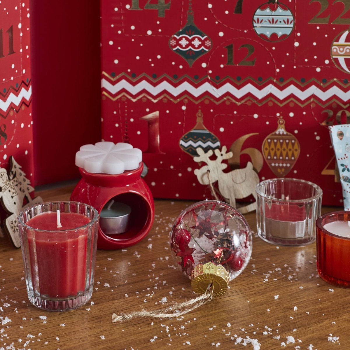 Calendrier de l'Avent 24 surprises de Noël rouge, THE HOME DECO FACTORY