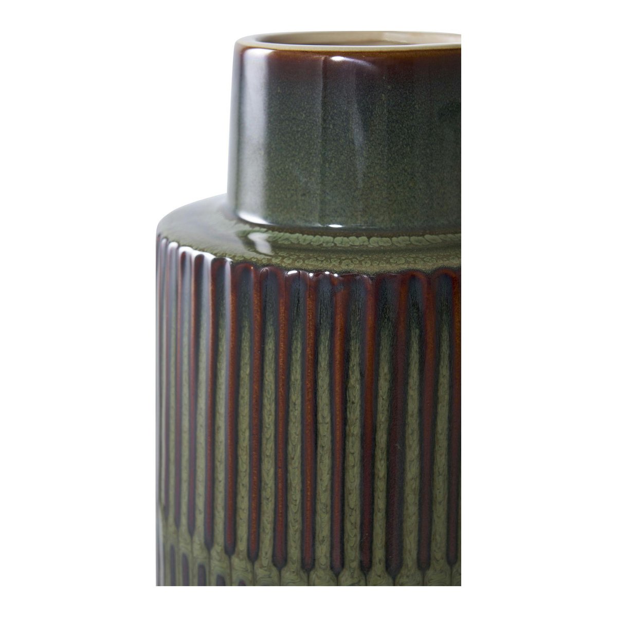 Vase vintage marron et vert vert, PIER IMPORT