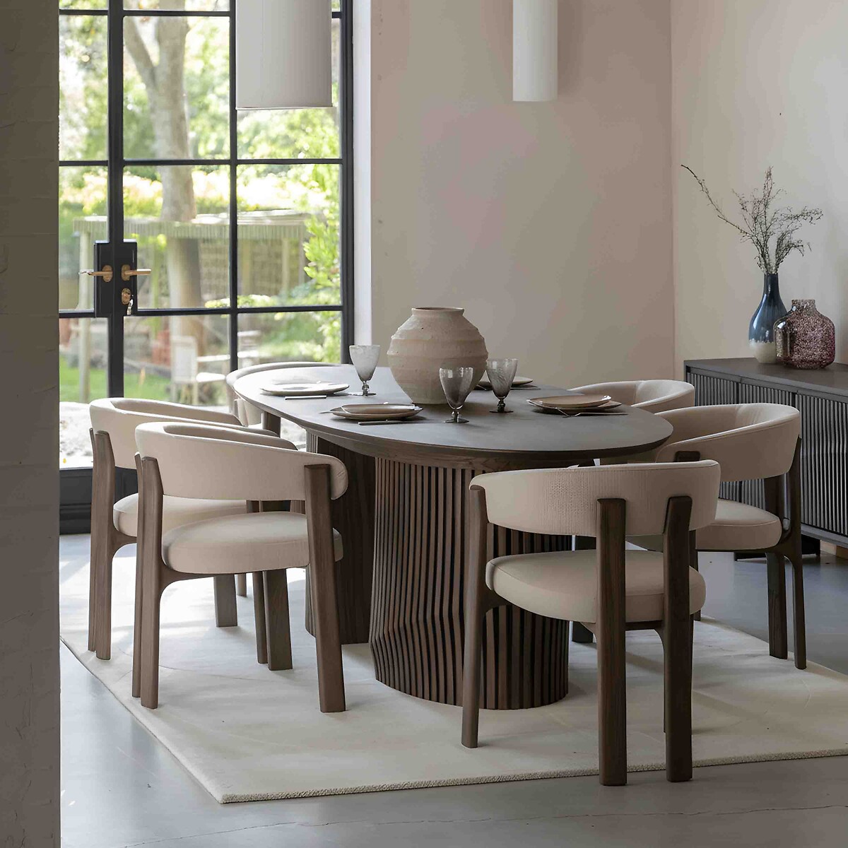 Owen Oval Extandable Oak Dining Table (Seats 8) dark oak wood, ÉDITÉ