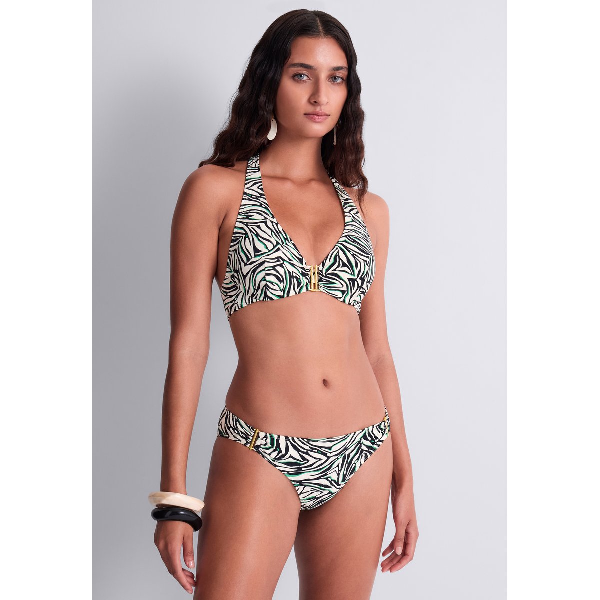 Bas de maillot de bain bresilien Tropical Splash. noir, AUBADE