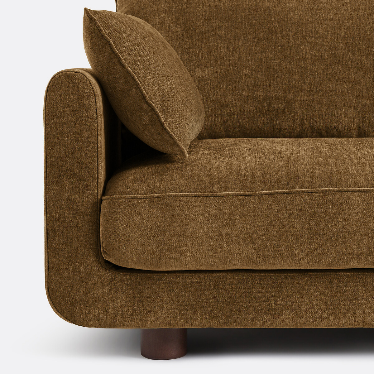Canapé droit 2, 3, 4 ou 5 places, en polyester chiné, EMILIO bronze, LA REDOUTE INTERIEURS