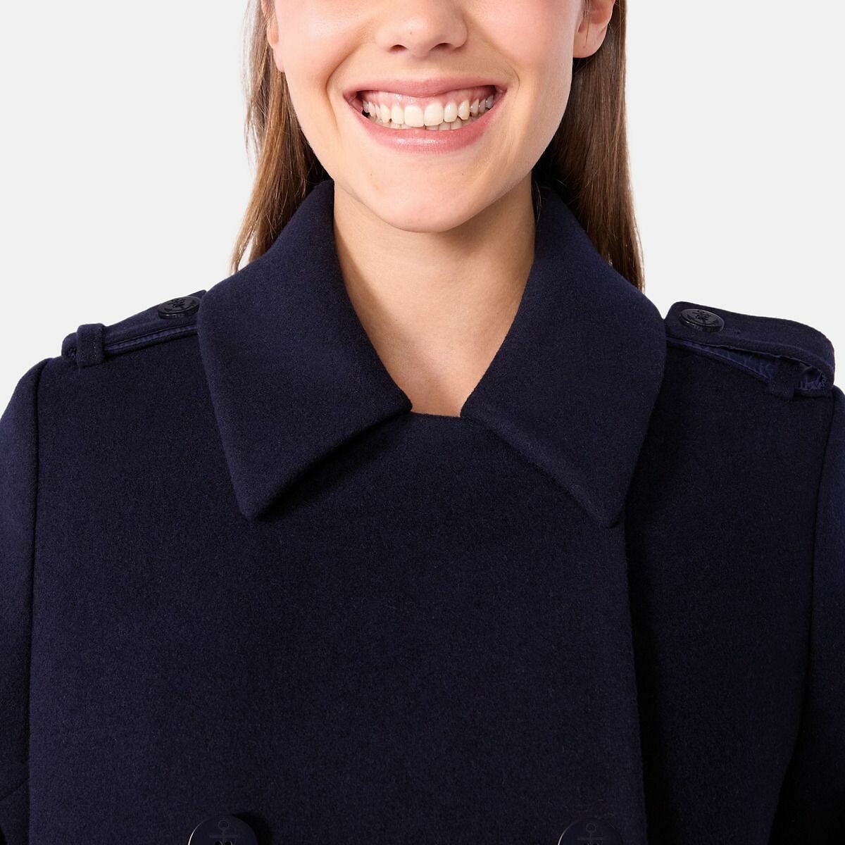 Wool Blend Pea Coat navy blue, PETIT BATEAU