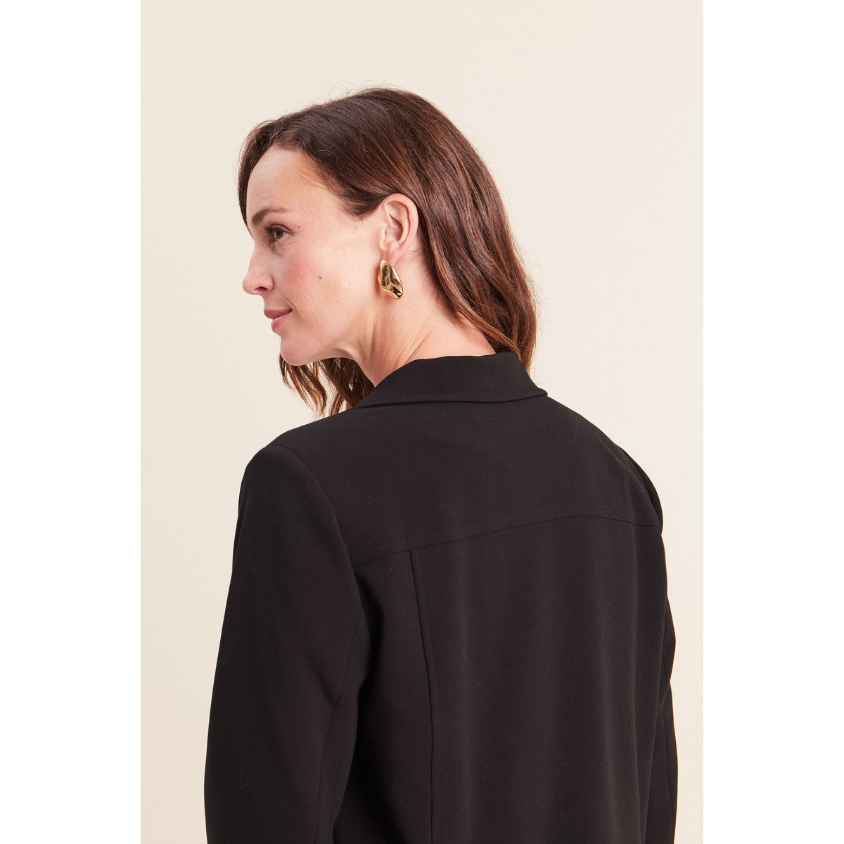 veste cintrée doublée avec capuche noir, BREAL