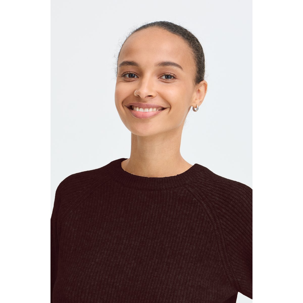 Á manches longues beige humus melange, B.YOUNG