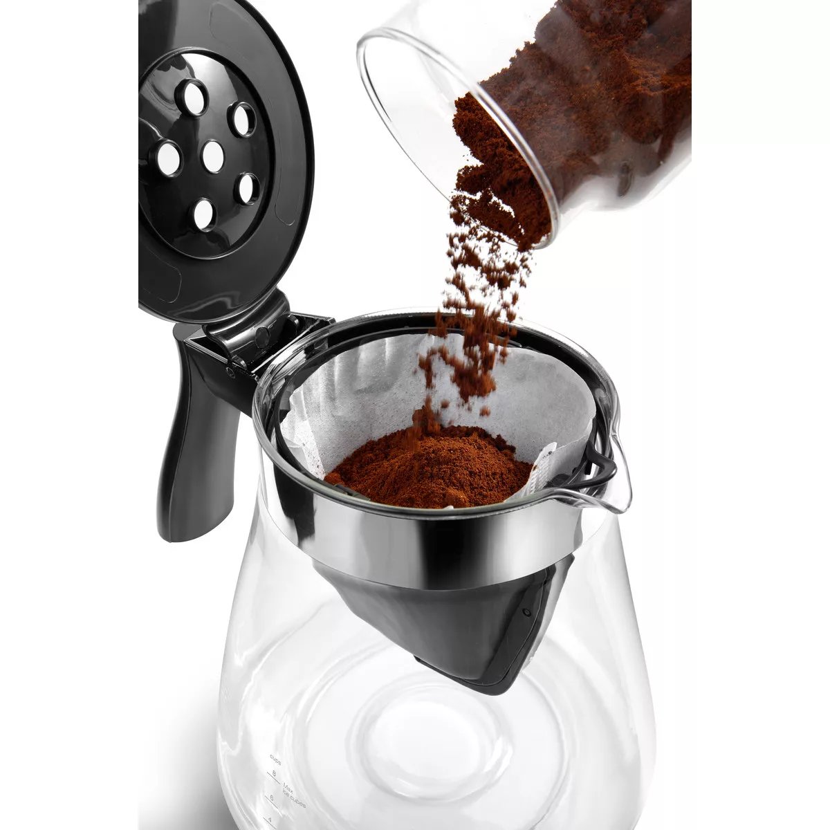 Cafetière filtre CLESSIDRA ICM17210 gris, DELONGHI