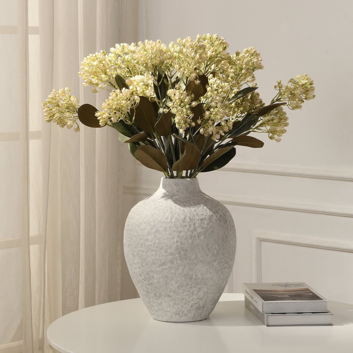 Tige de sedum artificielle H78 LES ESSENTIELS blanc, SIA