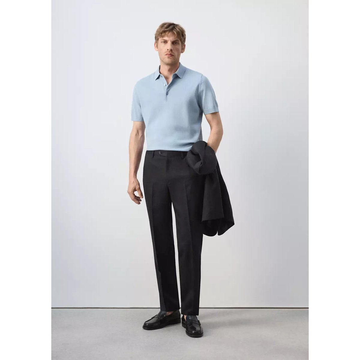Pantalon de costume Amalfi slim fit bleu marine, MANGO MAN