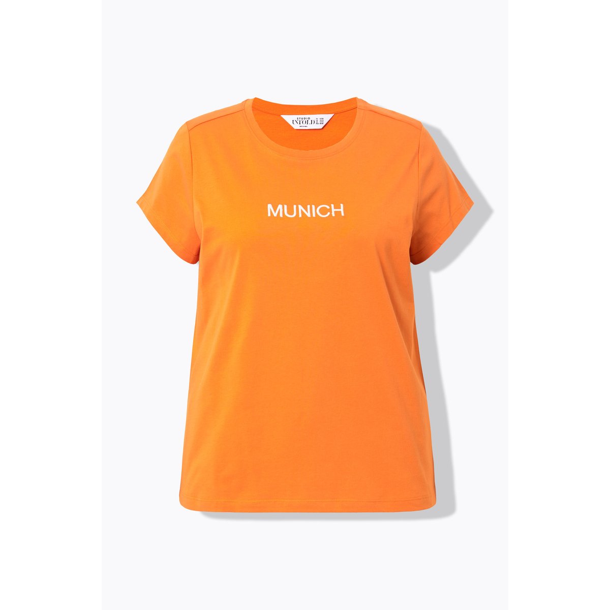 T-shirt, Slim Classic, broderie orange, STUDIO UNTOLD