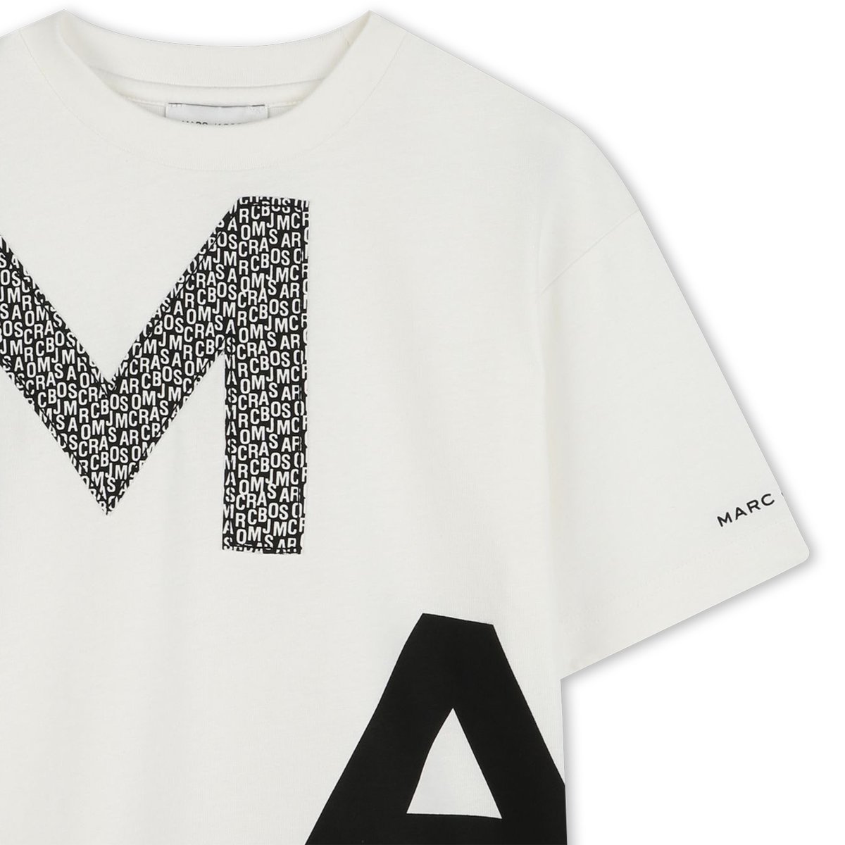 T-shirt en coton bicolore ivoire pastel, MARC JACOBS
