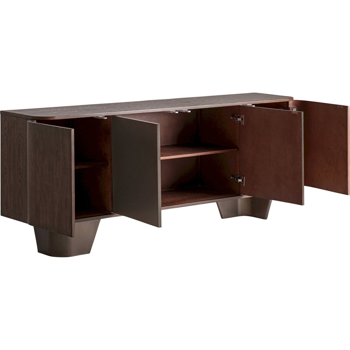 Buffet en bois collection S.BOURNEL brun et bronze, RECOLLECTION