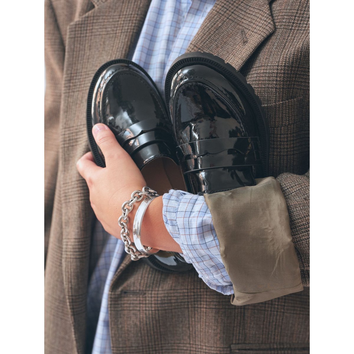 Mocassins noir - black, BIANCO